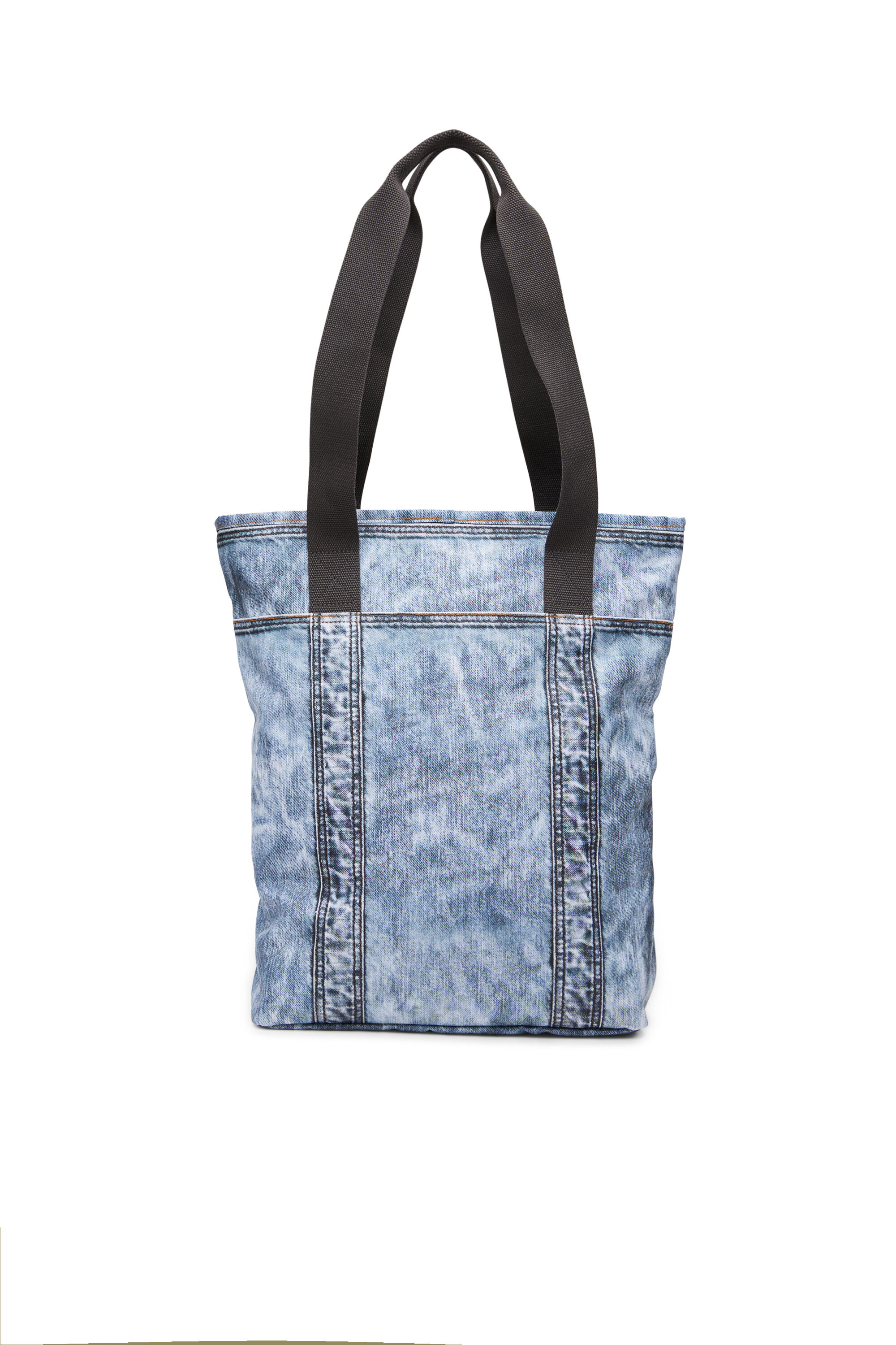 Women's Tote bag in trompe l'oeil denim | Blue | Diesel