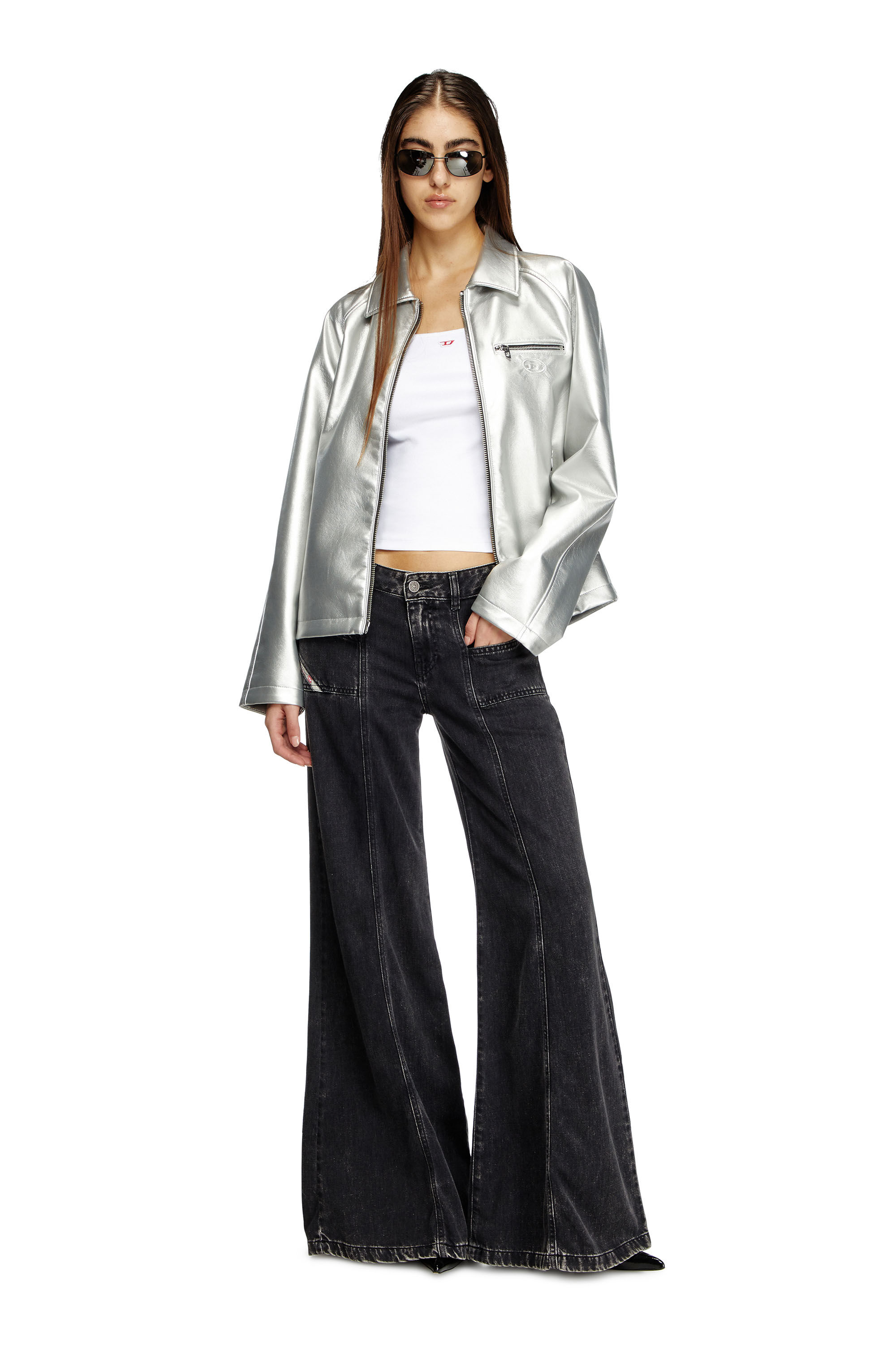 Women's Flare Jeans | Black/Dark grey | Diesel D-Akii