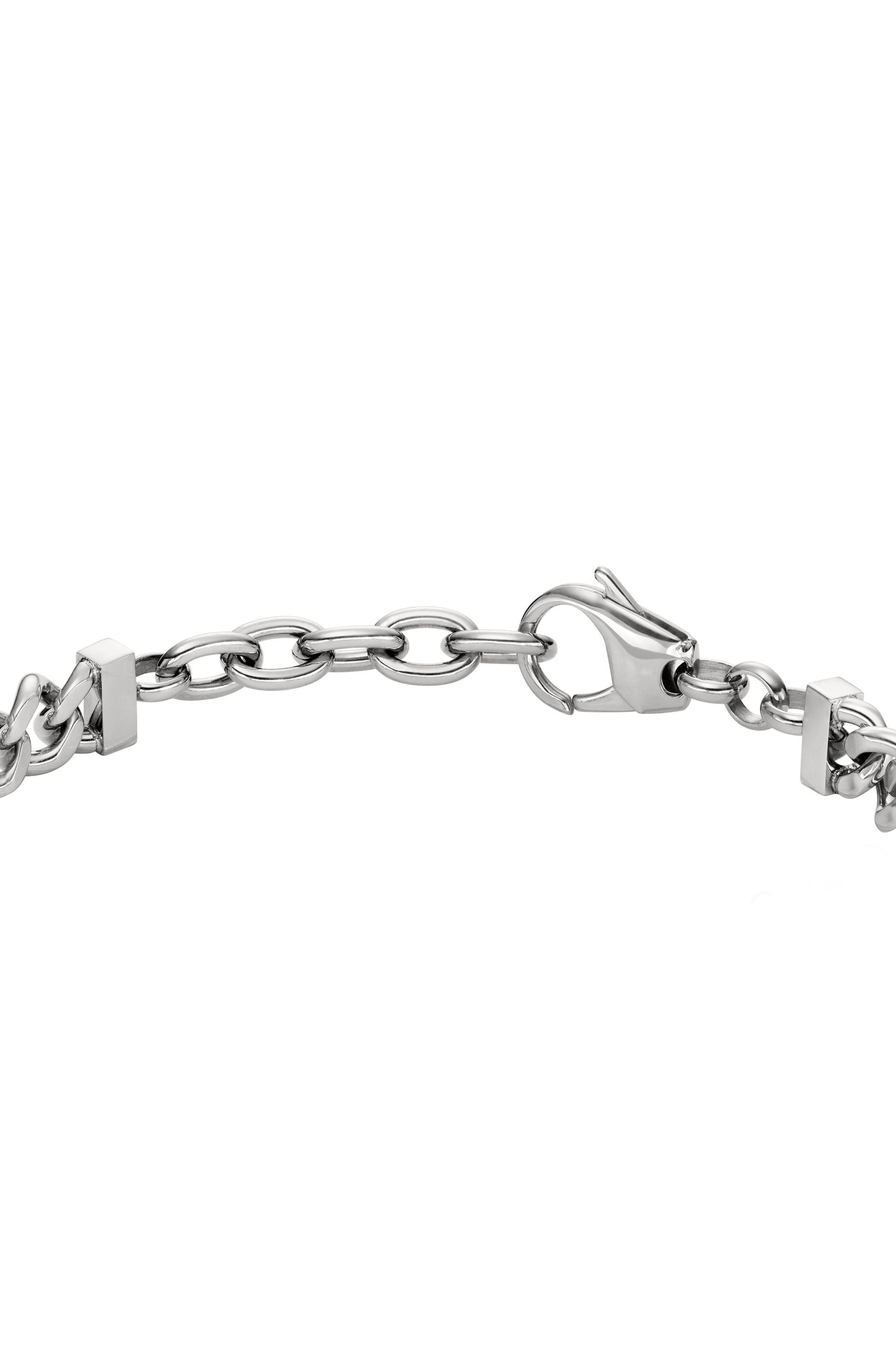 Stainless Steel Bracelet with tag | Silver | Diesel