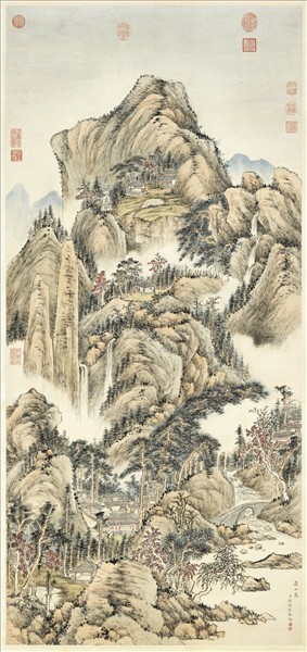 清錢維城畫廬山高軸- 故宮