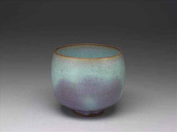 鈞窯天青釉紫斑盂- 故宮