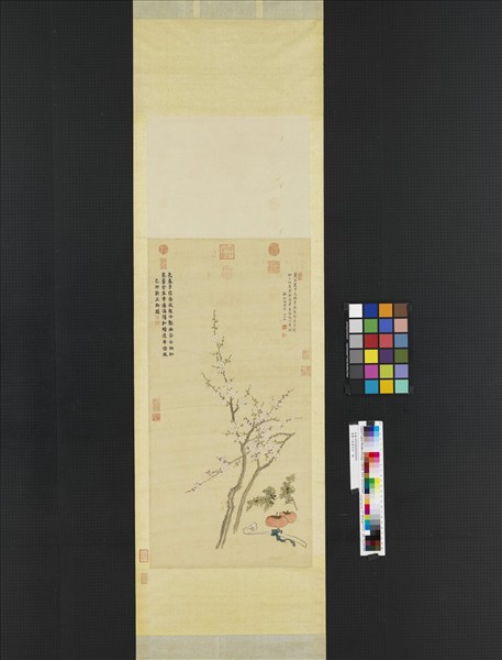 清鄒一桂畫花卉軸- 故宮