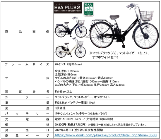 お客さまからの“ダメ出し”で改善された電動アシスト自転車！ 『EVA