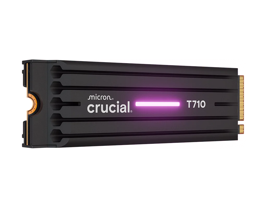 Crucial T710 w/ Heatsink PCIe Gen5 NVMe M.2 SSD - 1TB | PLE Computers