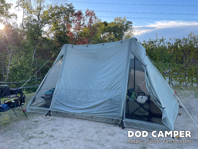 DOD】ヨンヨンベース TT5-821-GY【ギアレビュー】 | DOD CAMPER（DODは