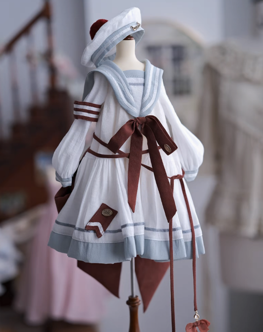 即納】セーラー服風スカートドレス: ブラック（60cm,SD13,DD対応）（DD