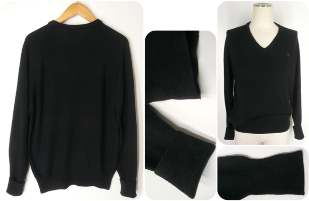 Diorクリスチャンディオール黒Vネックセーター - 古着屋 どろんこ