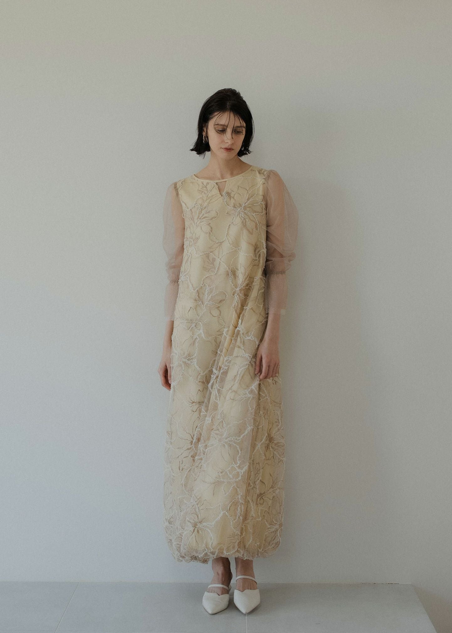 Plume broderie balloon dressのドレス|Dorry Doll / LE'RURE