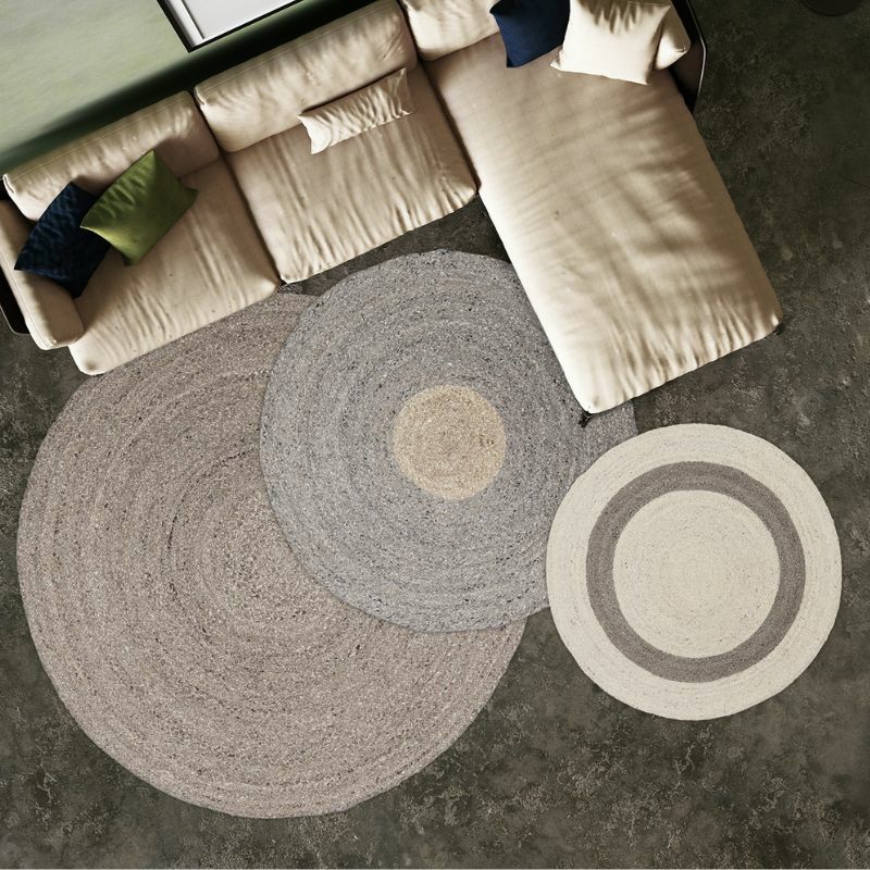 Prevell ラグ 円形 直径165cm ふかふか 展示品(O-2512RG) Prevell ラグ