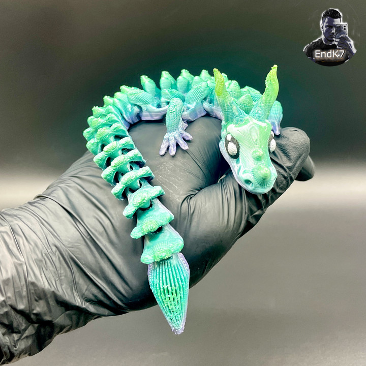 3D Printable Graceful Dragon - Articulated - Print in Place - No