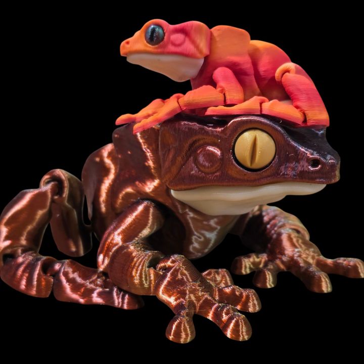 3D Printable Waxy Monkey Tree Frog - Articulated Frog by RAKI-BOX