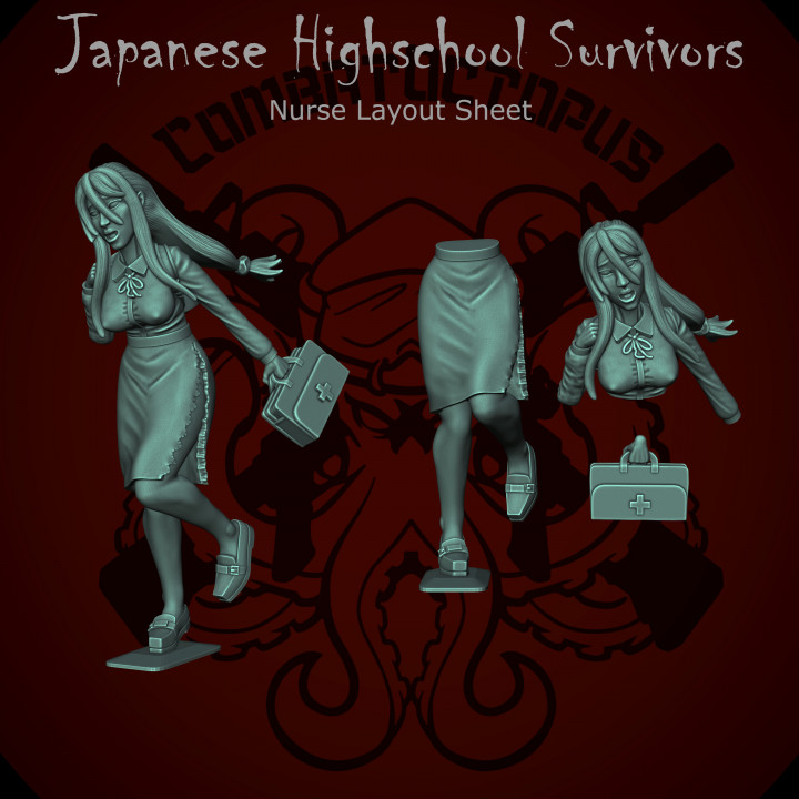 3D Printable Patreon pack 18 - December 2022 - Japanese Highschool