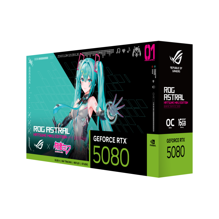 ROG Astral GeForce RTX™ 5080 16GB GDDR7 OC HATSUNE MIKU EDITION