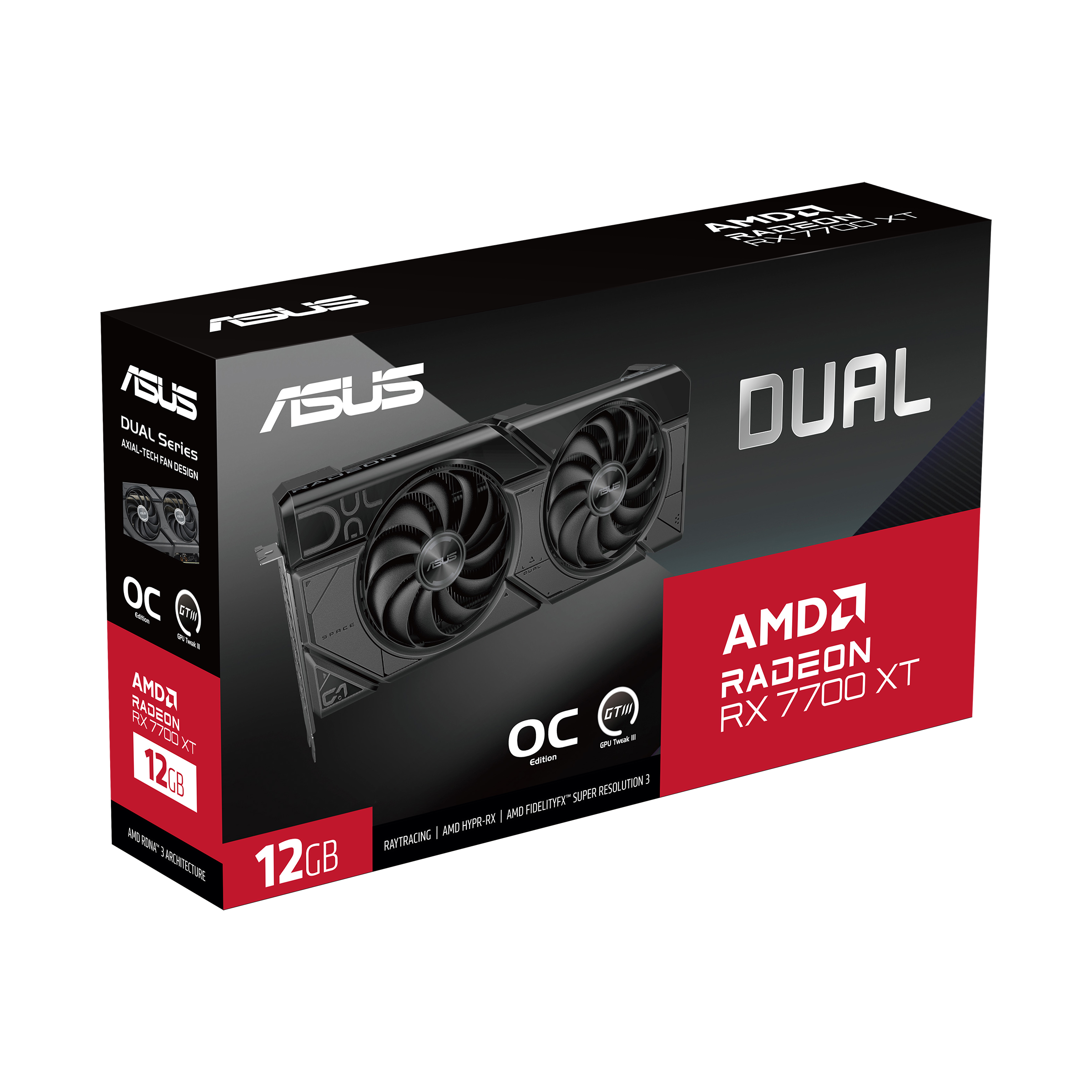 ASUS Dual Radeon™ RX 7700 XT OC Edition 12GB GDDR6 | Graphics Card