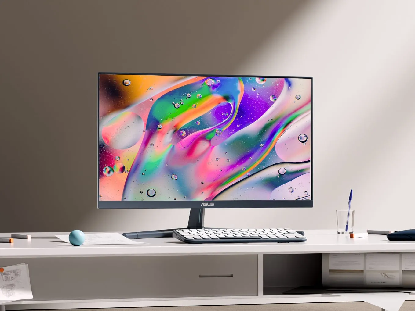 ASUS モニター 三脚型 VU279 2024年製 27inch 100hz ASUS モニター