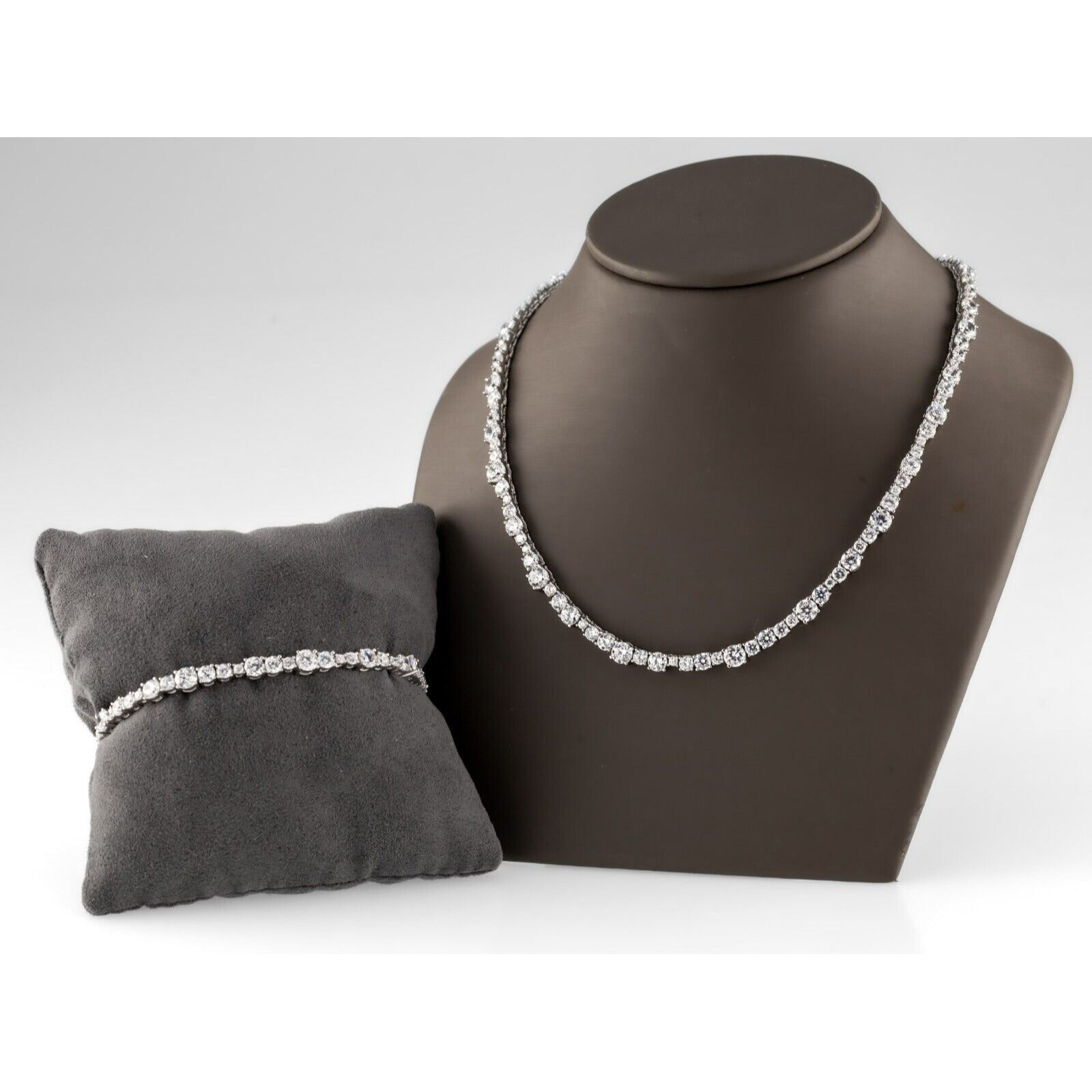 Sterling Silver Round Cubic Zirconia CZ Alternating Tennis