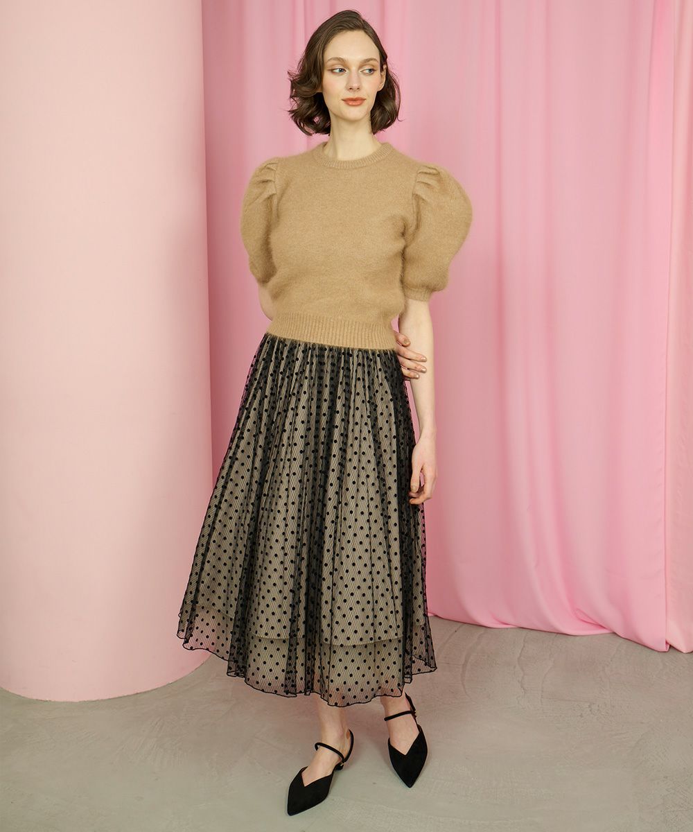 CORCOVADO / アンゴラダブルフェイス パフスリーブニット CORCOVADO