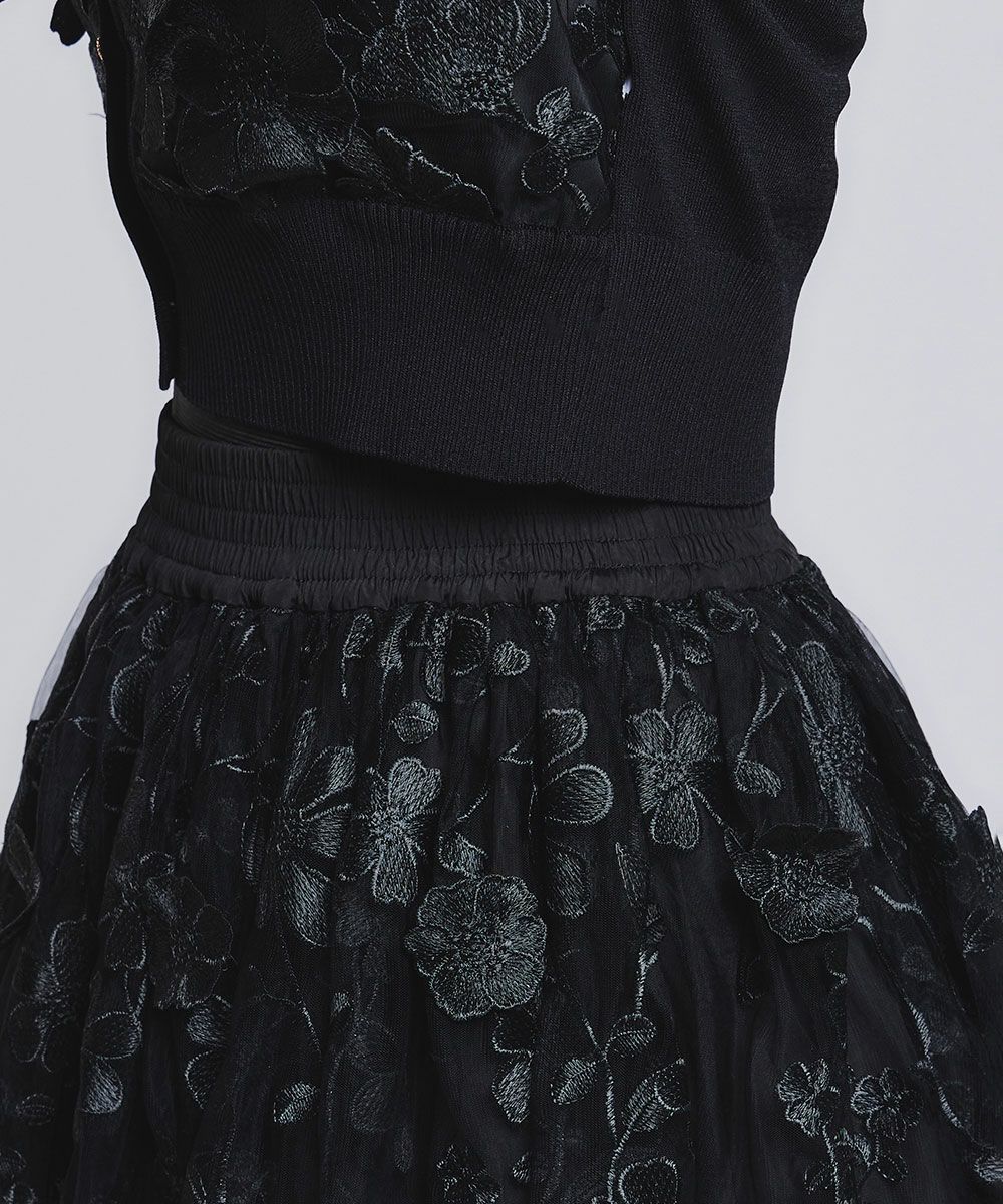 Sov. / フラワーレースボリュームスカート BOTTOMS Night STORE