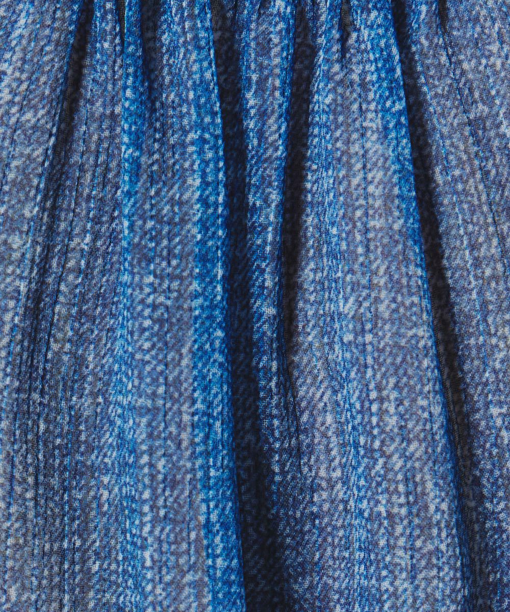 DSC / デニムプリントシフォンブラウス TOPS Night STORE | ダブル