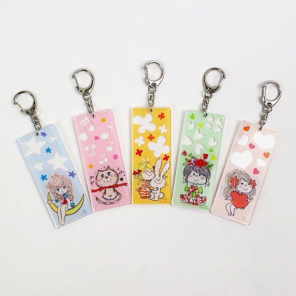 dショッピング |水森亜土 アクリルキーホルダー セット 5種類入り