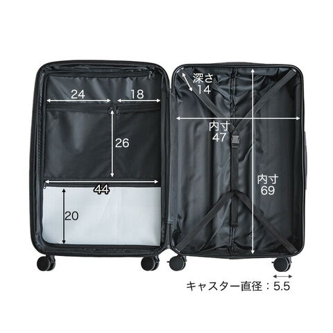 dショッピング |【即納】 ランキング1位 キャリーケース Mサイズ 73L