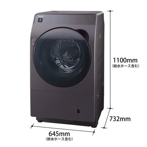 dショッピング |【配送＆設置無料】シャープ ドラム式洗濯乾燥機 左