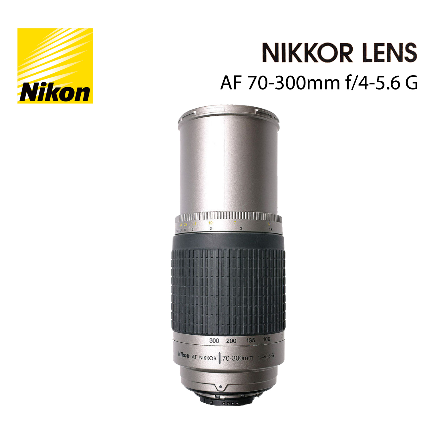 Nikon AF Zoom-NIKKOR 70-300mm f/4-5.6G lens Silver - Mega City