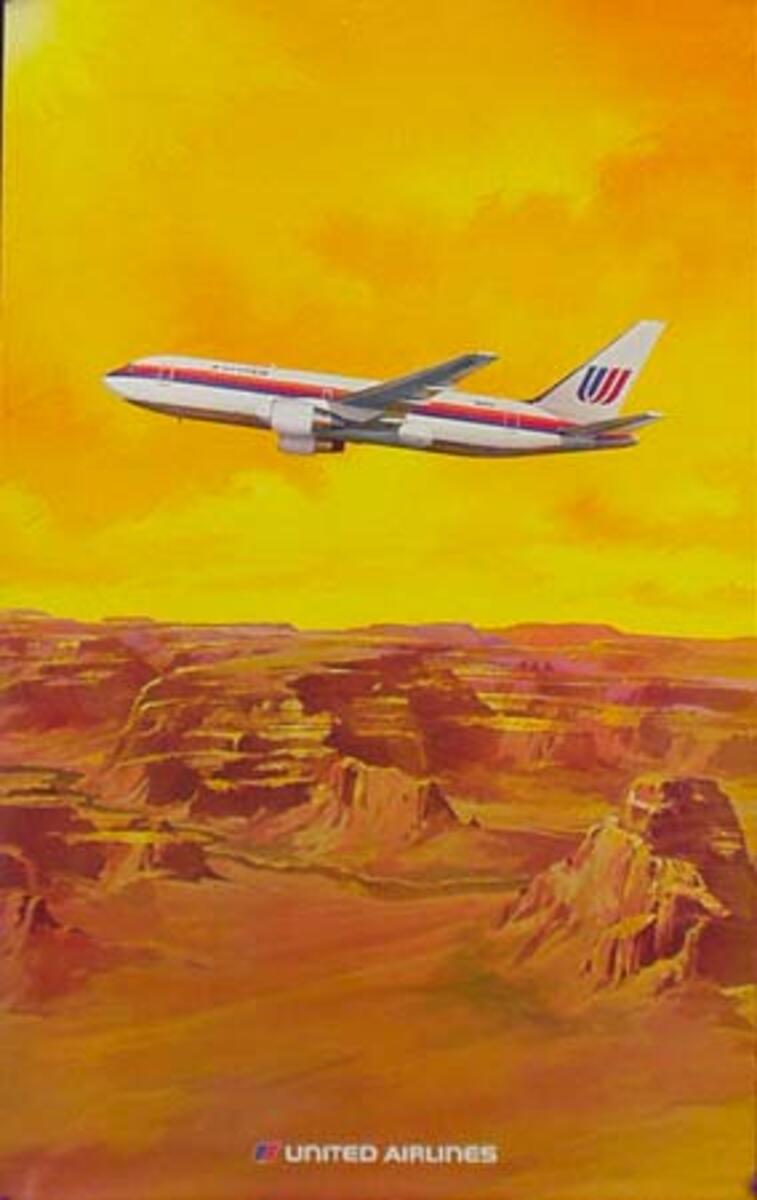 United Airlines Original Travel Poster Aircraft | David Pollack
