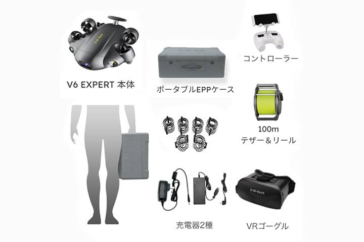ドローンレンタルネット】水中ドローン FIFISH V6 EXPERT エキスパート