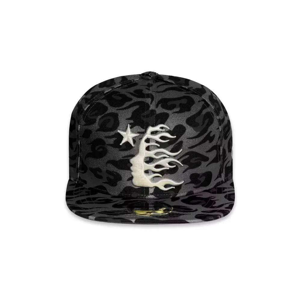 Boné Hellstar Cheetah Print Fitted Black - Droper