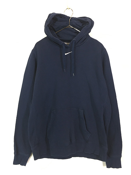 古着 NIKE センター スウォッシュ ロゴ 刺しゅう スウェット パーカー