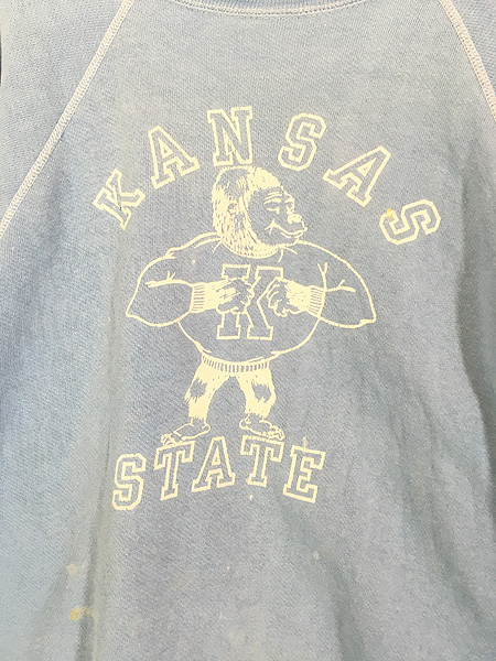 古着 60s KANSAS STATE 3段 両面 ヴィンテージ スウェット トレーナー