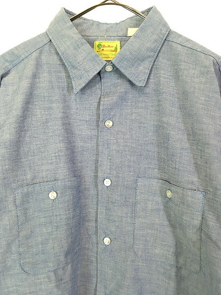 古着 60s USA製 5 Brother Five Brother オールド ブルー シャンブレー