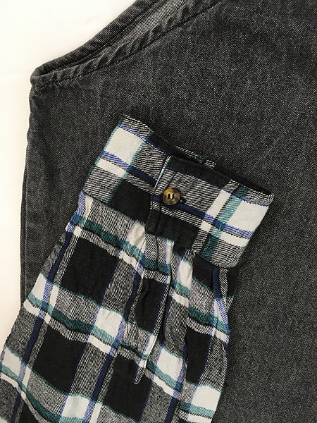 古着 90s Street Legends チェック フランネル コットン × ブラック