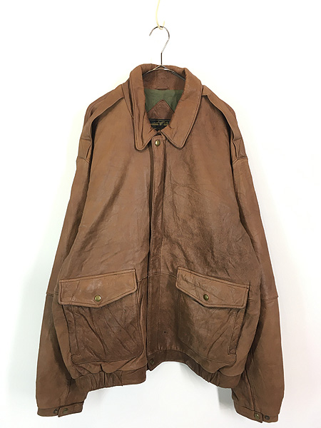 古着 80s Eddie Bauer Type A-2 本革 ラム レザー フライング タイガー