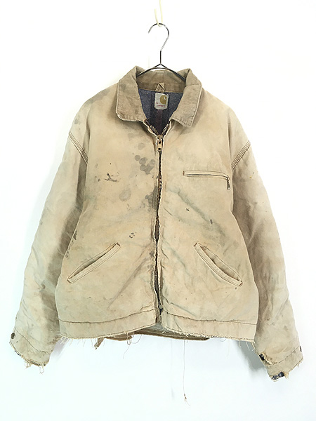 古着 70s Carhartt 裏地 ストライプ ブランケット クラッシュ フェード