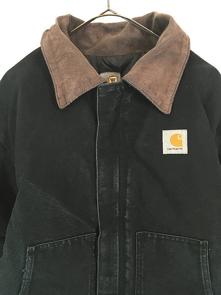 古着 90s Carhartt ブラック ダック パデット トラディショナル