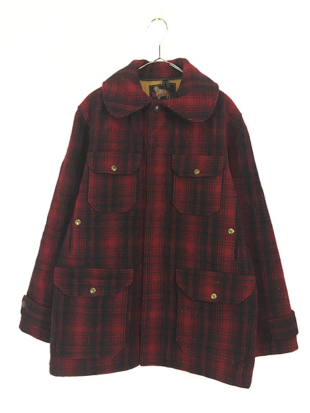 古着 50s WoolRich 名作 503 バッファロー チェック ヘビー メルトン