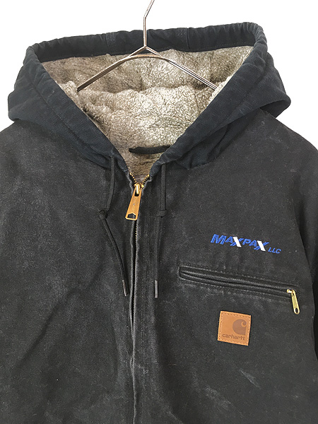 古着 Carhartt 裏ボア 2トーン ブラック ダック デトロイト ジャケット