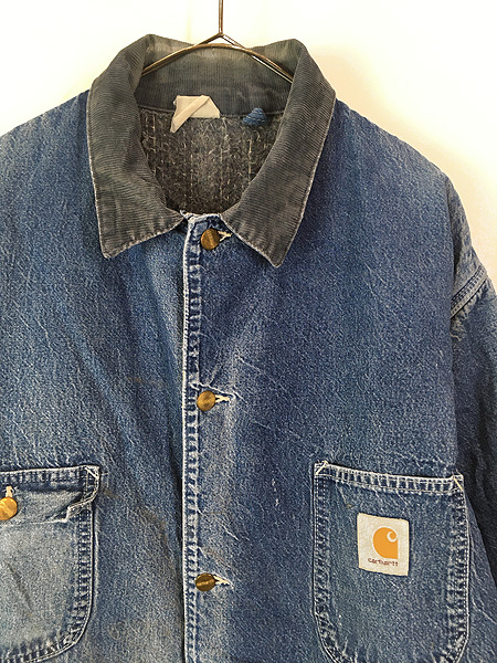 古着 80s USA製 Carhartt デニム ミシガンチョア カバーオール