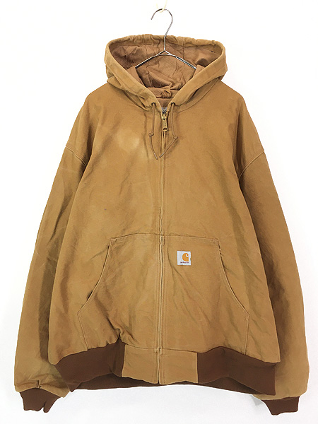 古着 90s USA製 Carhartt 裏地 メッシュ ブラウン ダック アクティブ