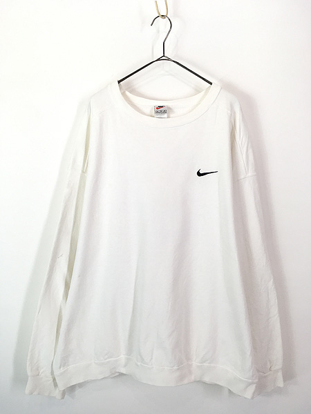 古着 90s NIKE スウォッシュ ワンポイント ソリッド スウェット