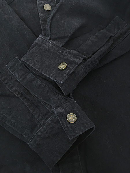古着 90s Levi's 100% コットン ブラック シャモアクロス フランネル