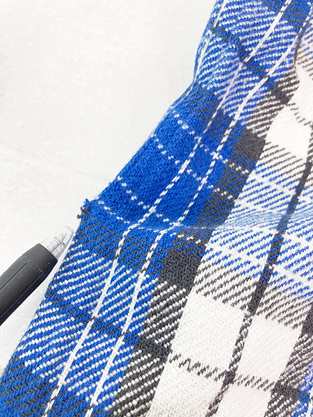 古着 80s BIG MAC ブルー × ホワイト × ブラック チェック ヘビー