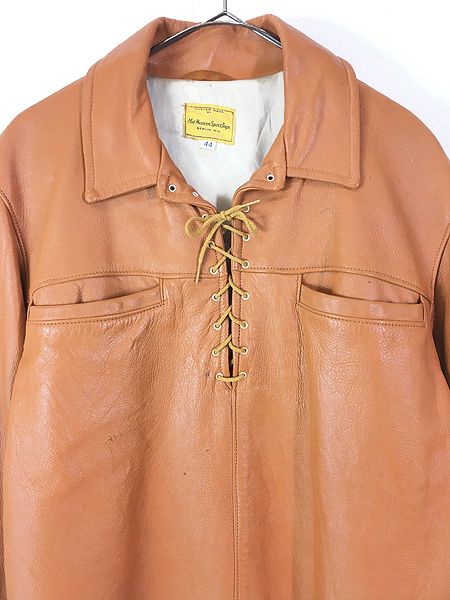 古着 60s Mid-Western Sport Togs 本革 ディアスキン レザー レース