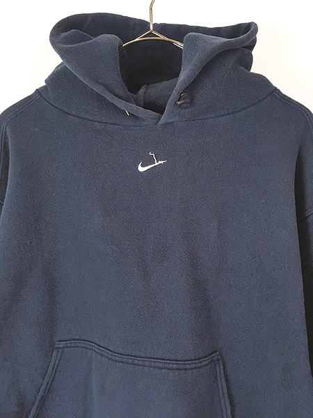 古着 90s USA製 NIKE センター スウォッシュ ロゴ 刺しゅう スウェット