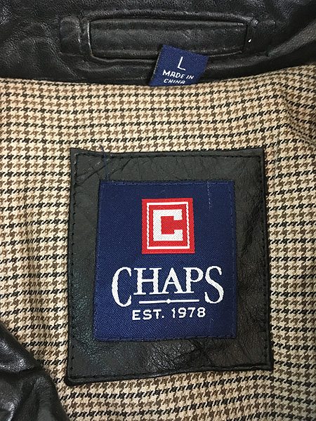 古着 90s CHAPS Ralph Lauren 本革 カウ レザー スウィング トップ