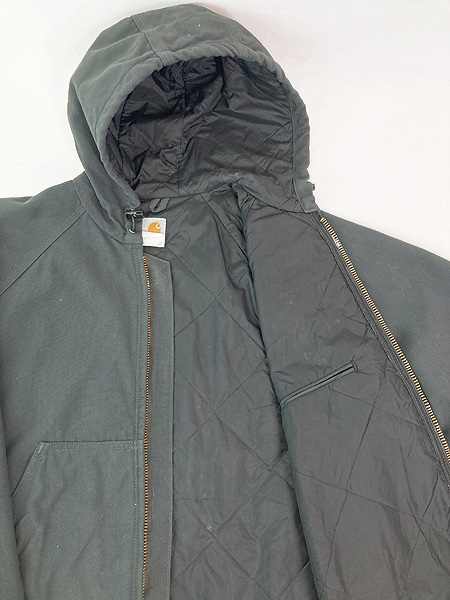 古着 Carhartt ナイロン グレー ダック ラグラン パデット アクティブ