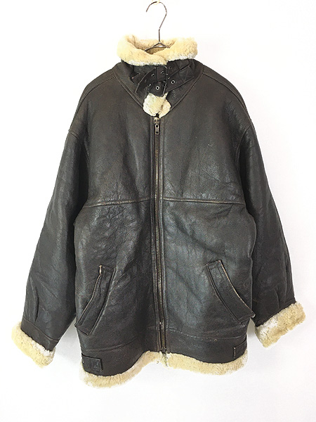 古着 80s USA製 AVIATION US ARMY STYLE Type B-3 リアルムートン