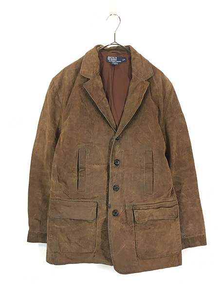 最終売り尽し】古着 90s Polo Ralph Lauren 本革 スエード レザー